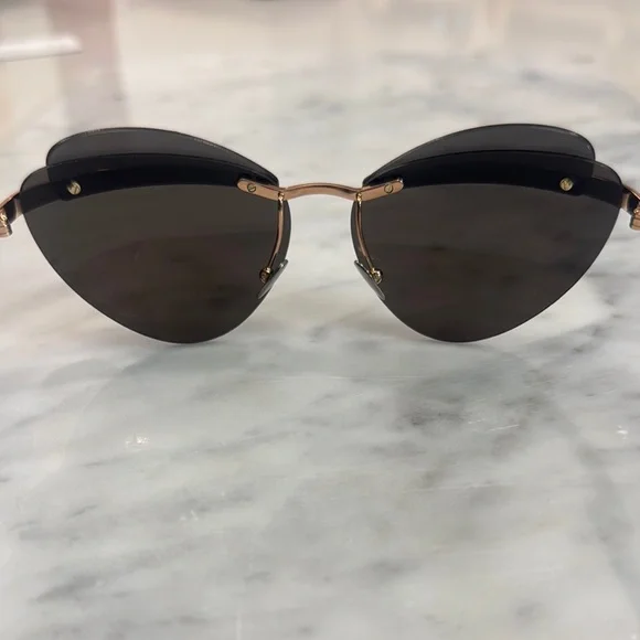 Pomellato PM0062S 003 59-14-135 Gold and Brown Cat-Eye Sunglasses Pomellato | Accessories | Pomellato Pm062s 003 594135 Gold  main image 3